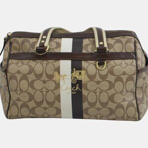 Coach Signature Stripe Satchel